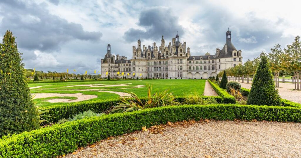 Majestic Chateau of Chambord in France, a Renaissance masterpiece with distinctive French architecture.