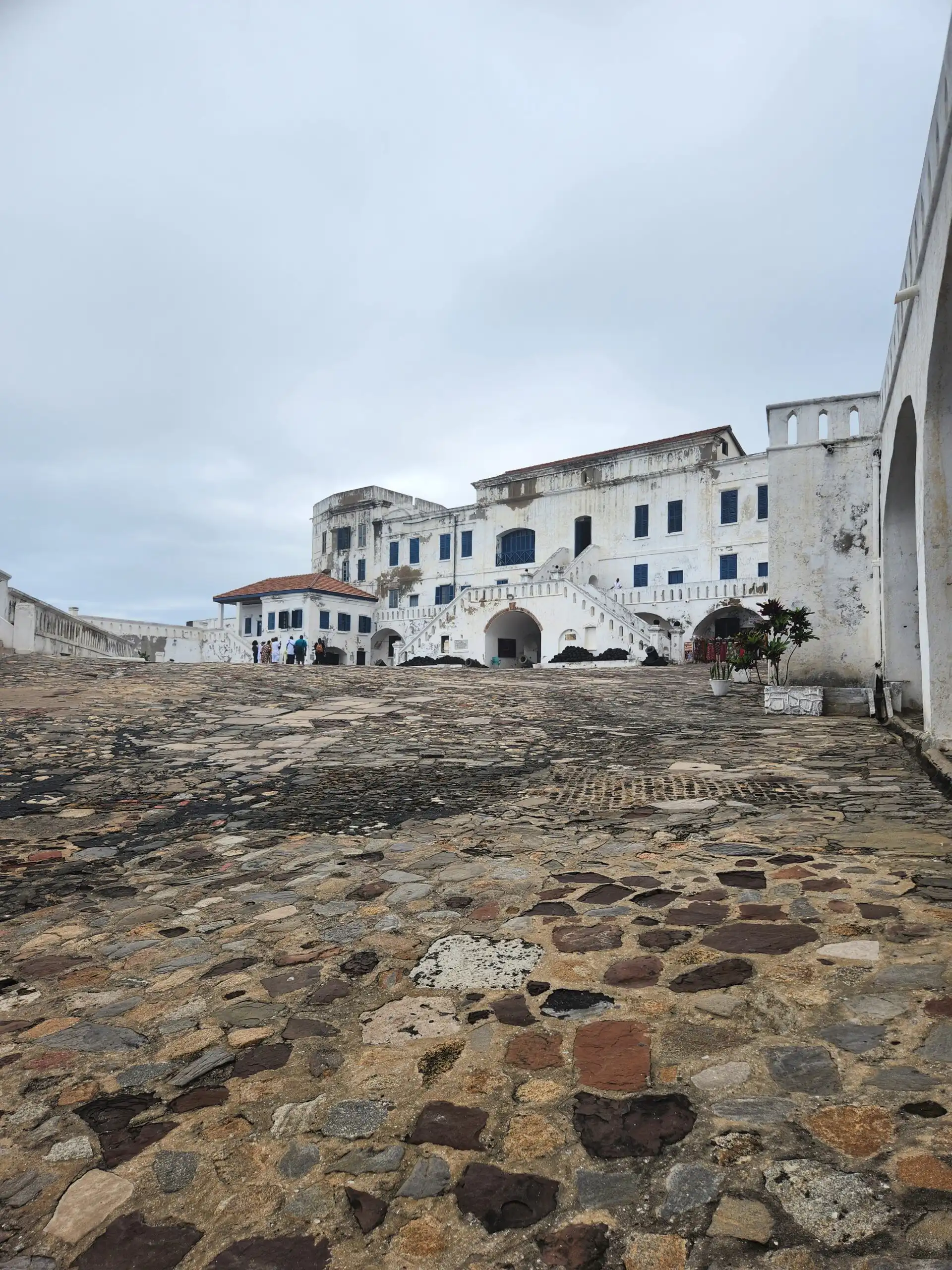 Historic white castle building