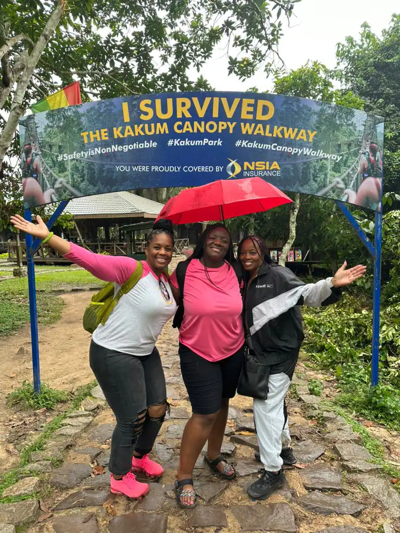 Kakum Canopy Walkway visitors smiling