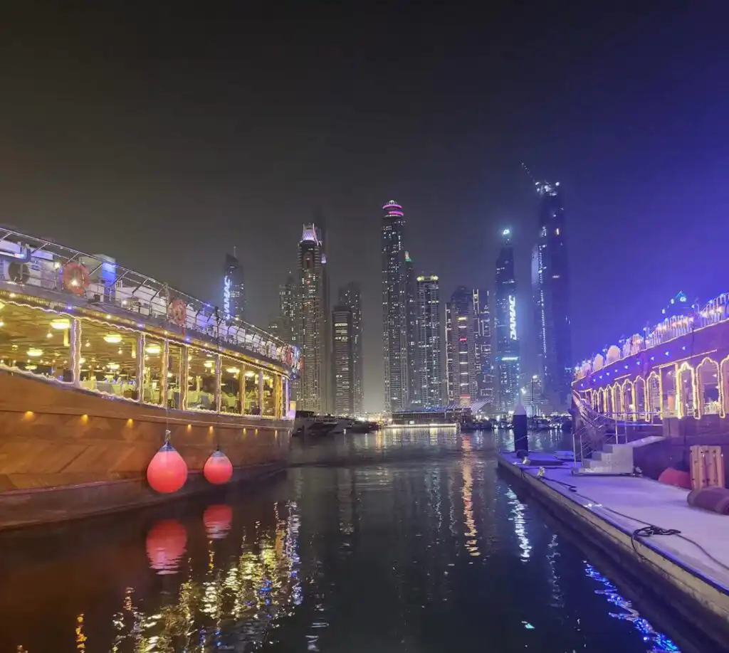 Dubai Marina at night